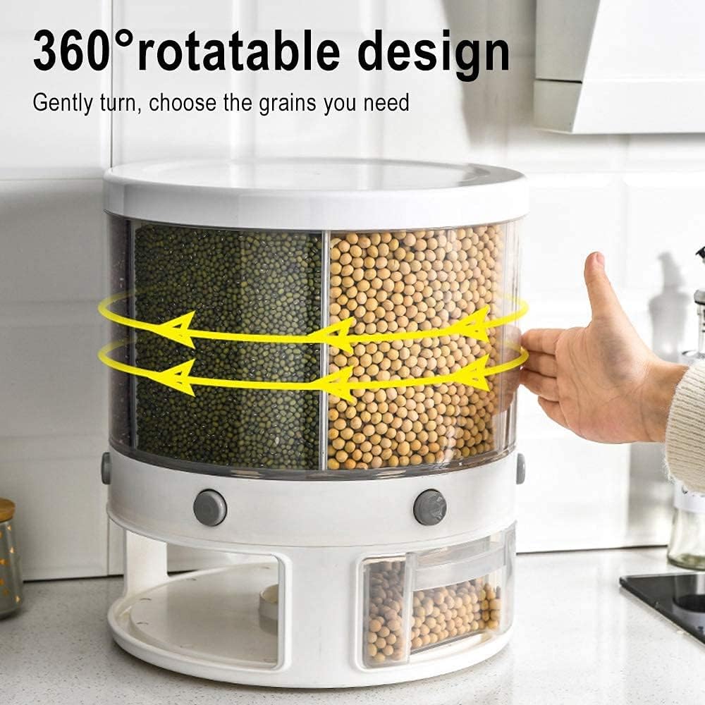 6 Grid Large Food Dispenser & Rice Container-KYAMSTORE