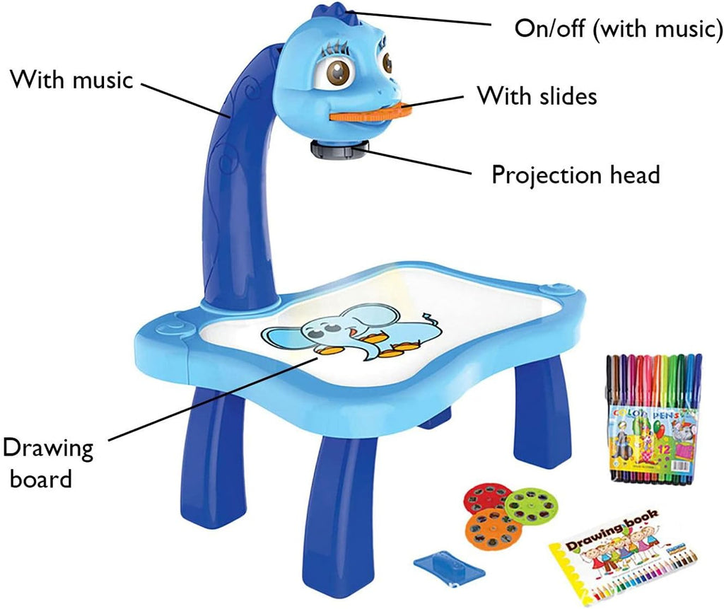 Projector Painting Toy with Light & Music | Child Smart Projector Desk
