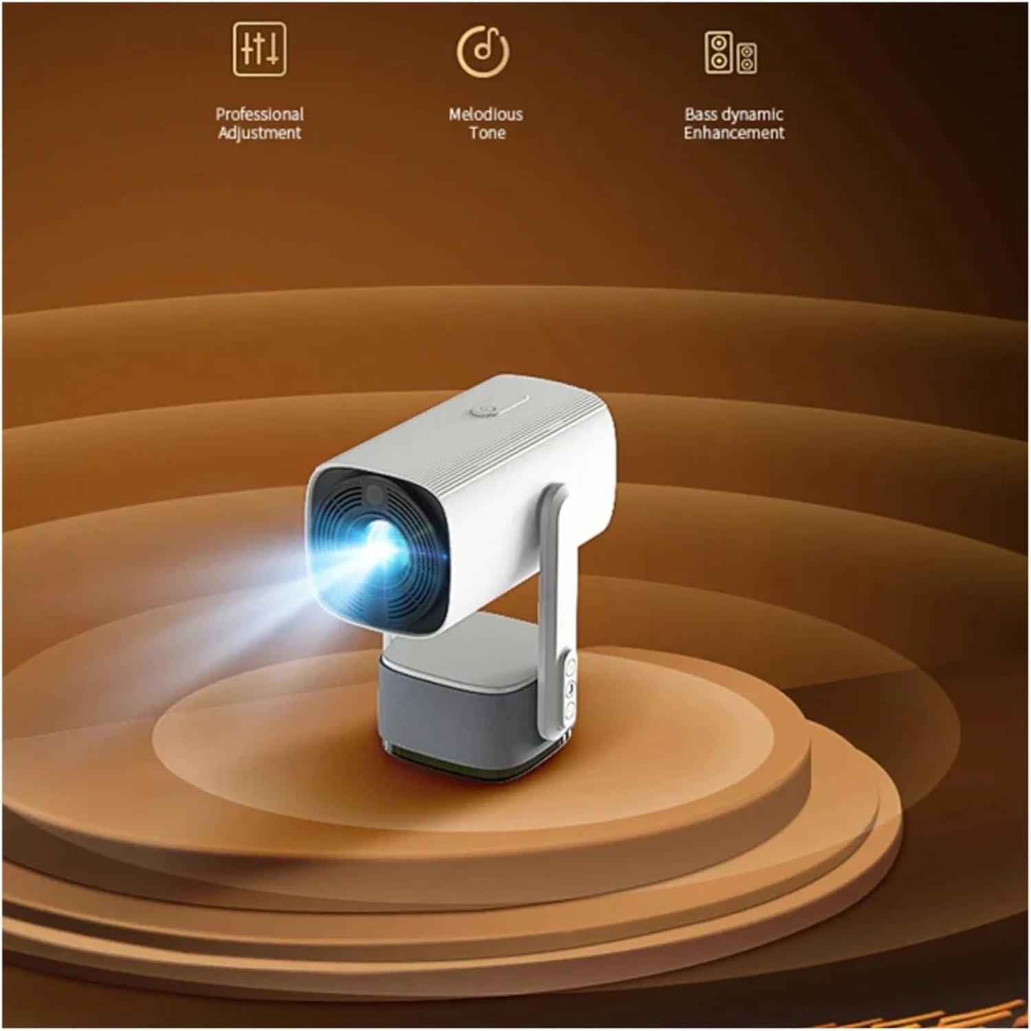 Portable Mini Cinema Rechargeable 4K Projector | 50000 Lumens | 150 Inches Screen Display