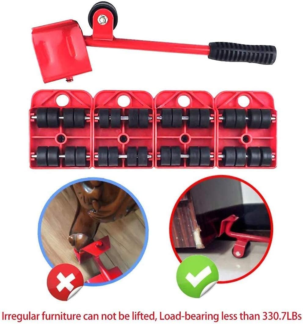 Portable Heavy Duty Furniture Lifter with 4 Sliders for Easy and Safe Moving