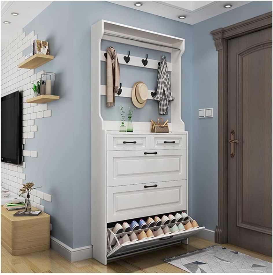 Shoe Rack Simple Trend Coat and Shoe Rack with Clothes Hangers | Limited stocks available