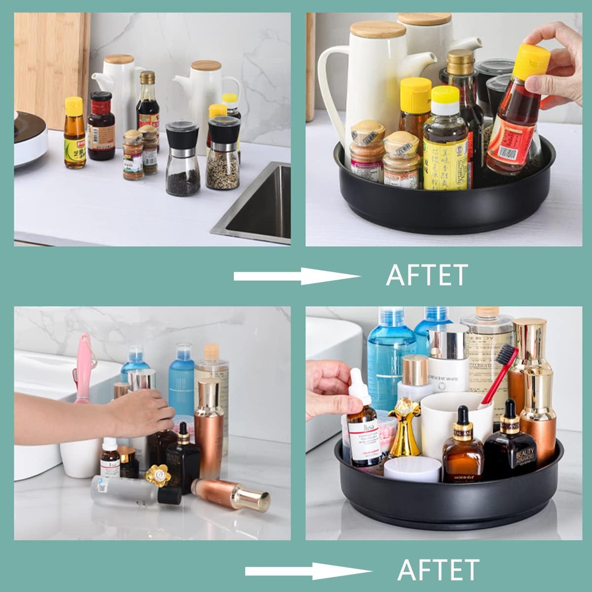 Turntable Plate Small Cabinet Organizer