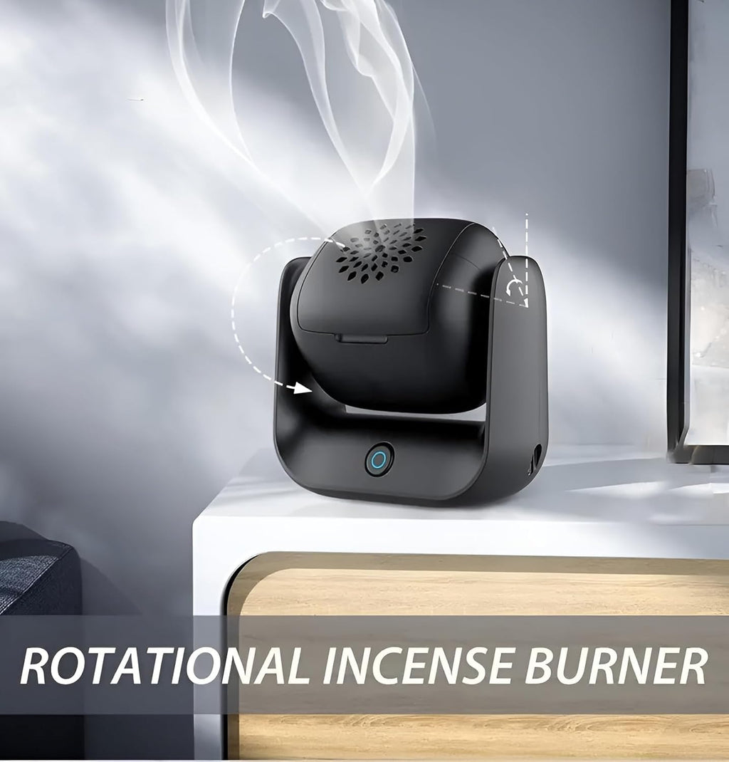 Premium Rotatable Incense Burner, Modern Bakhoor Burner for Home, Office, and Car