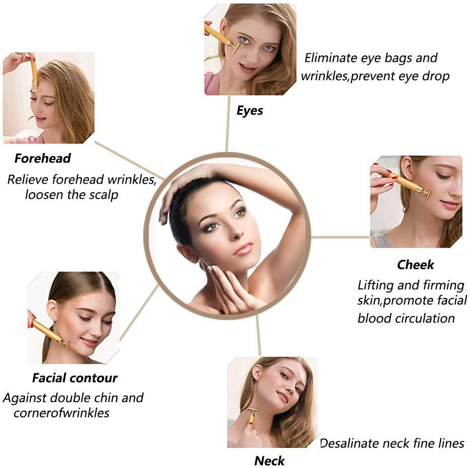 T-Shape Pulse Sign Face Massage Tools for Sensitive Skin | Limited stocks available