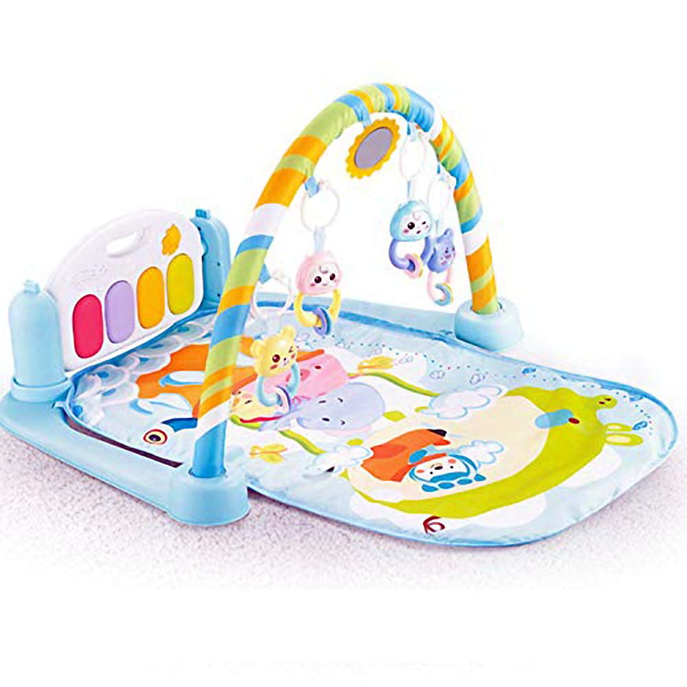 Baby Piano Play Gym with Mat, Musical & Light-Up Keys