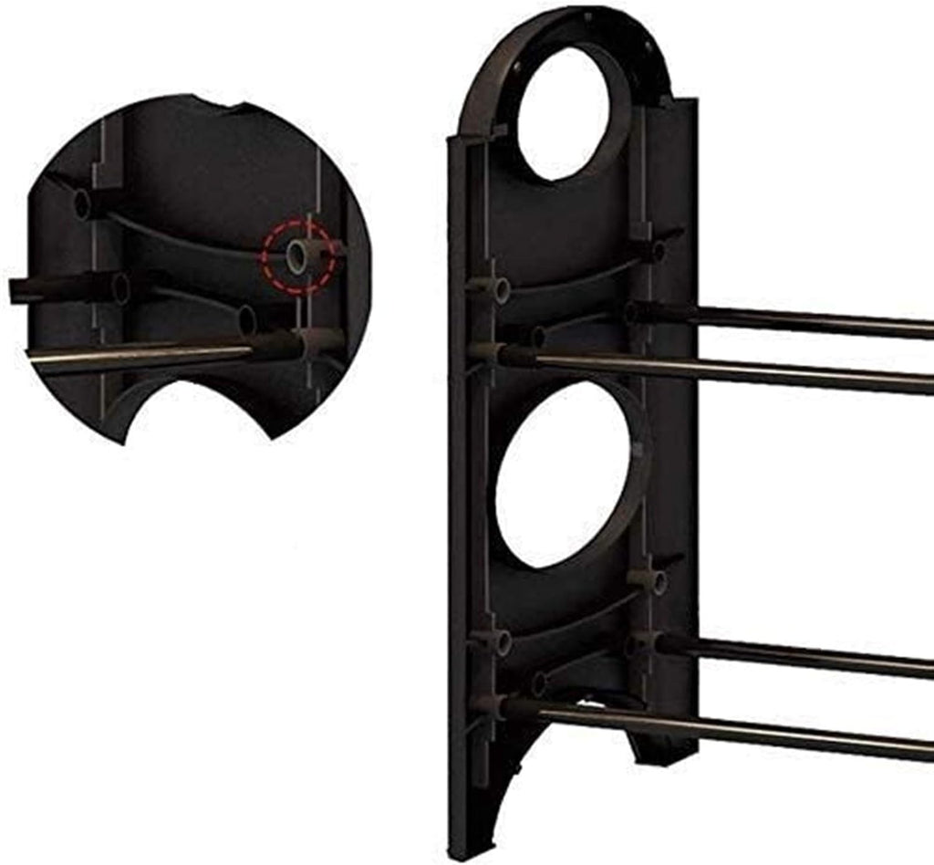 4-Tier Metal & Plastic Shoe Rack – Modern Design, Holds 12 Pairs, Easy Assembly-KYAMSTORE