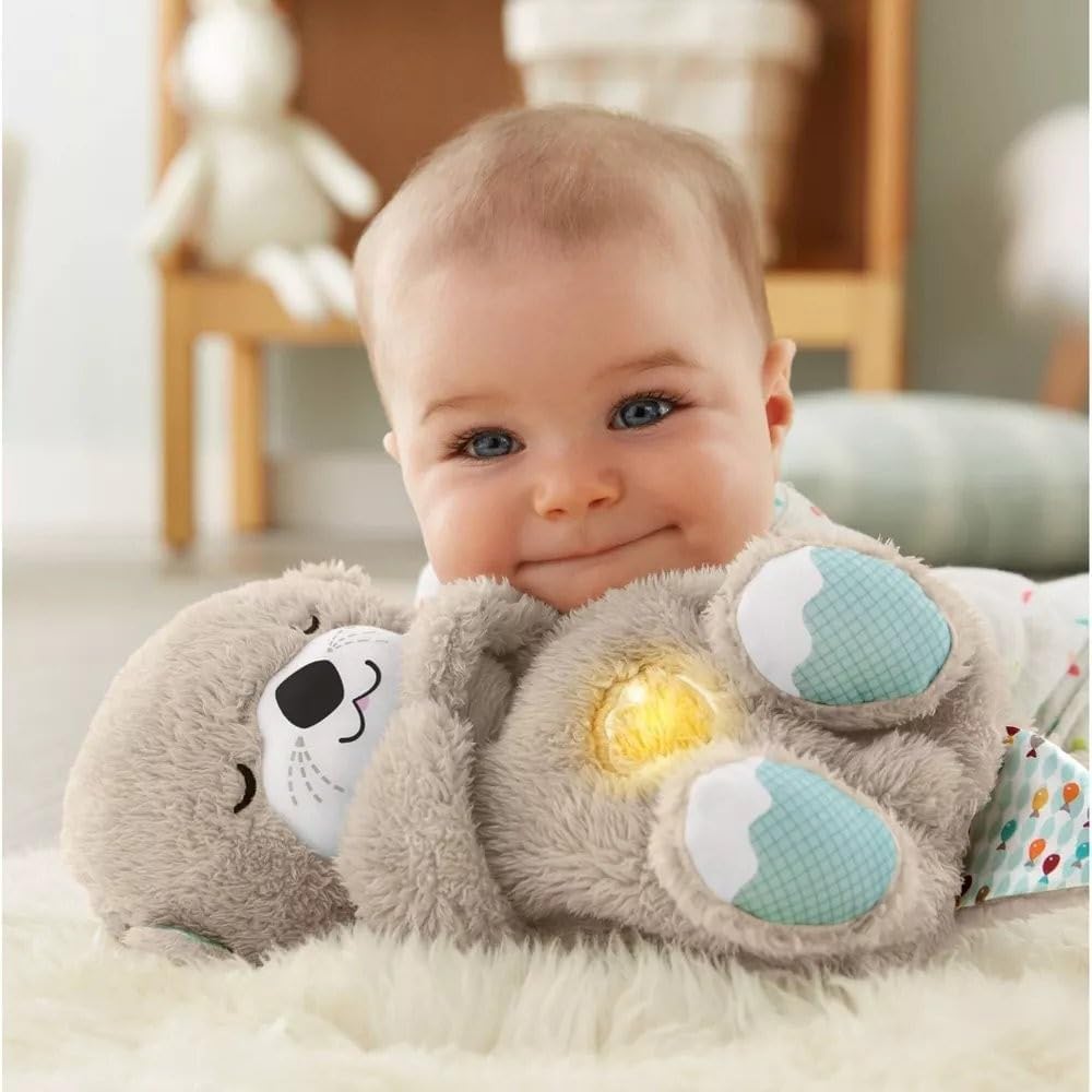 Breathing Otter Plush Baby Toy with Light Music (Free Delivery)