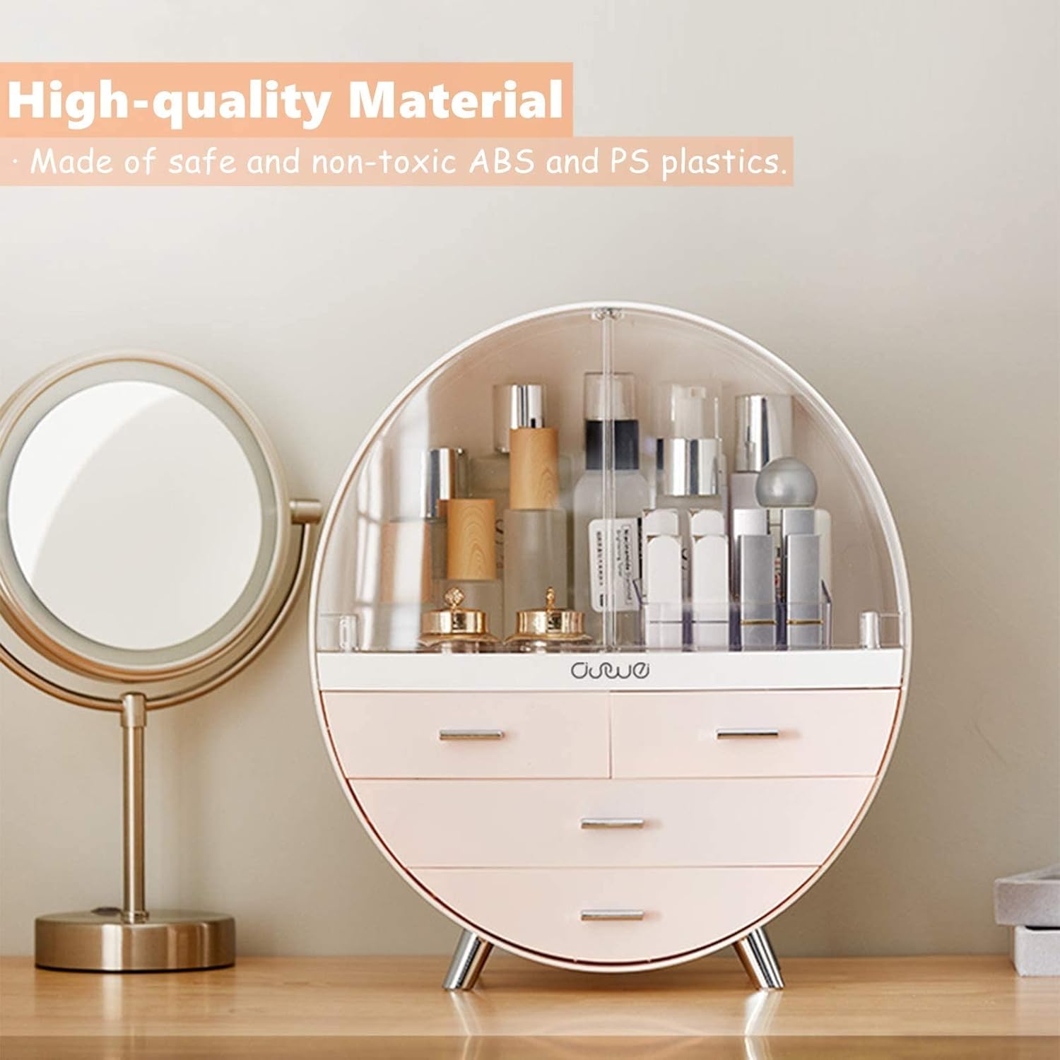 Makeup Storage Organizer Box, Cosmetics storage display rack with drawer