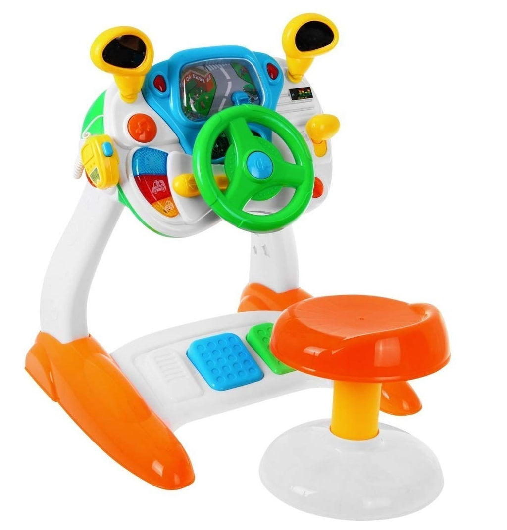 Simulation Car Drive with Steering Wheel Toys Baby Early Childhood Educational