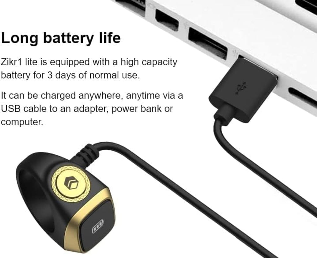 iQIBLA Smart Tasbih Zikr Ring, Muslim Prayer, Prayer timing reminder-KYAMSTORE