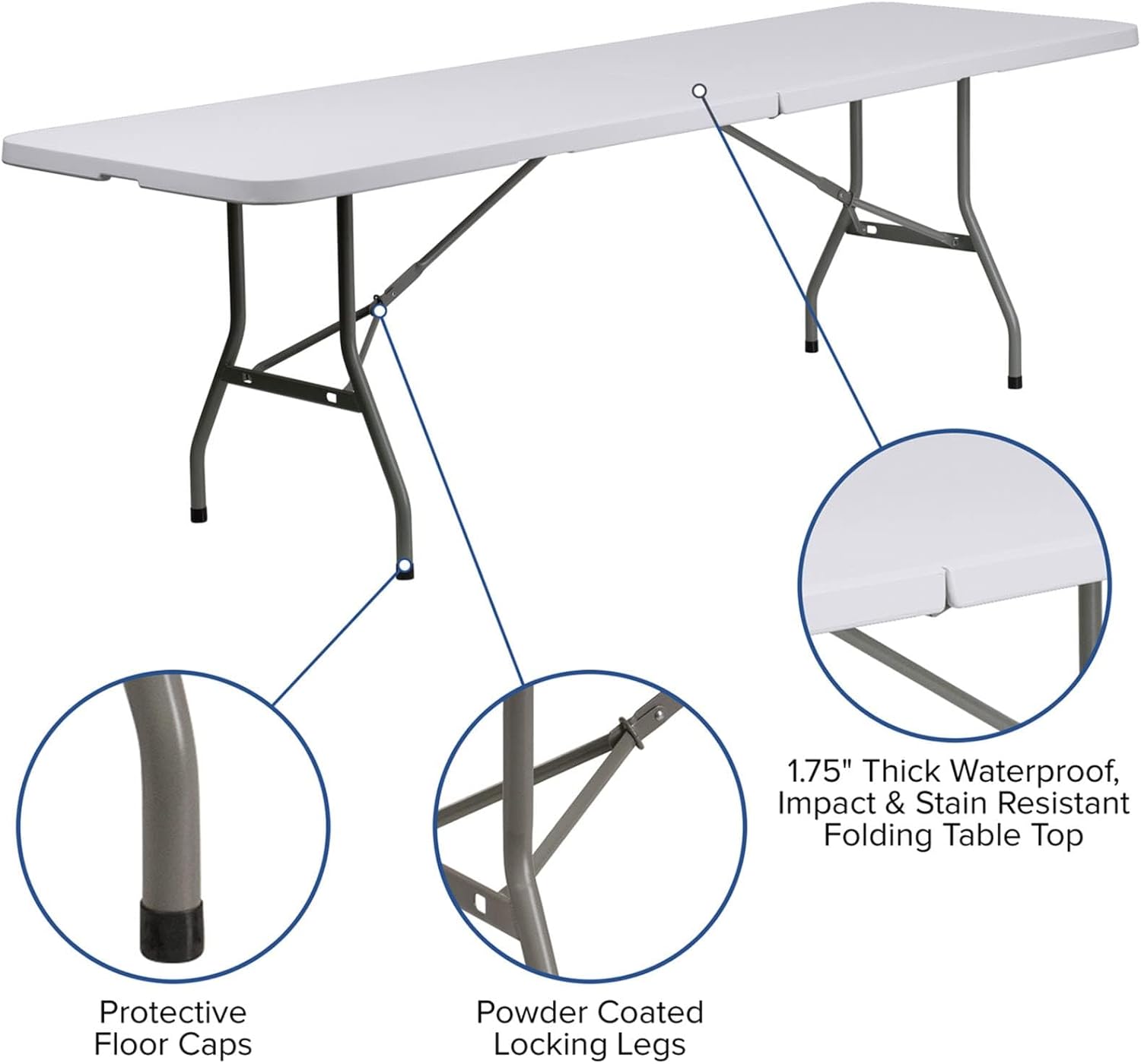 Folding Table 6ft - Plastic Outdoor Folding Dining Table
