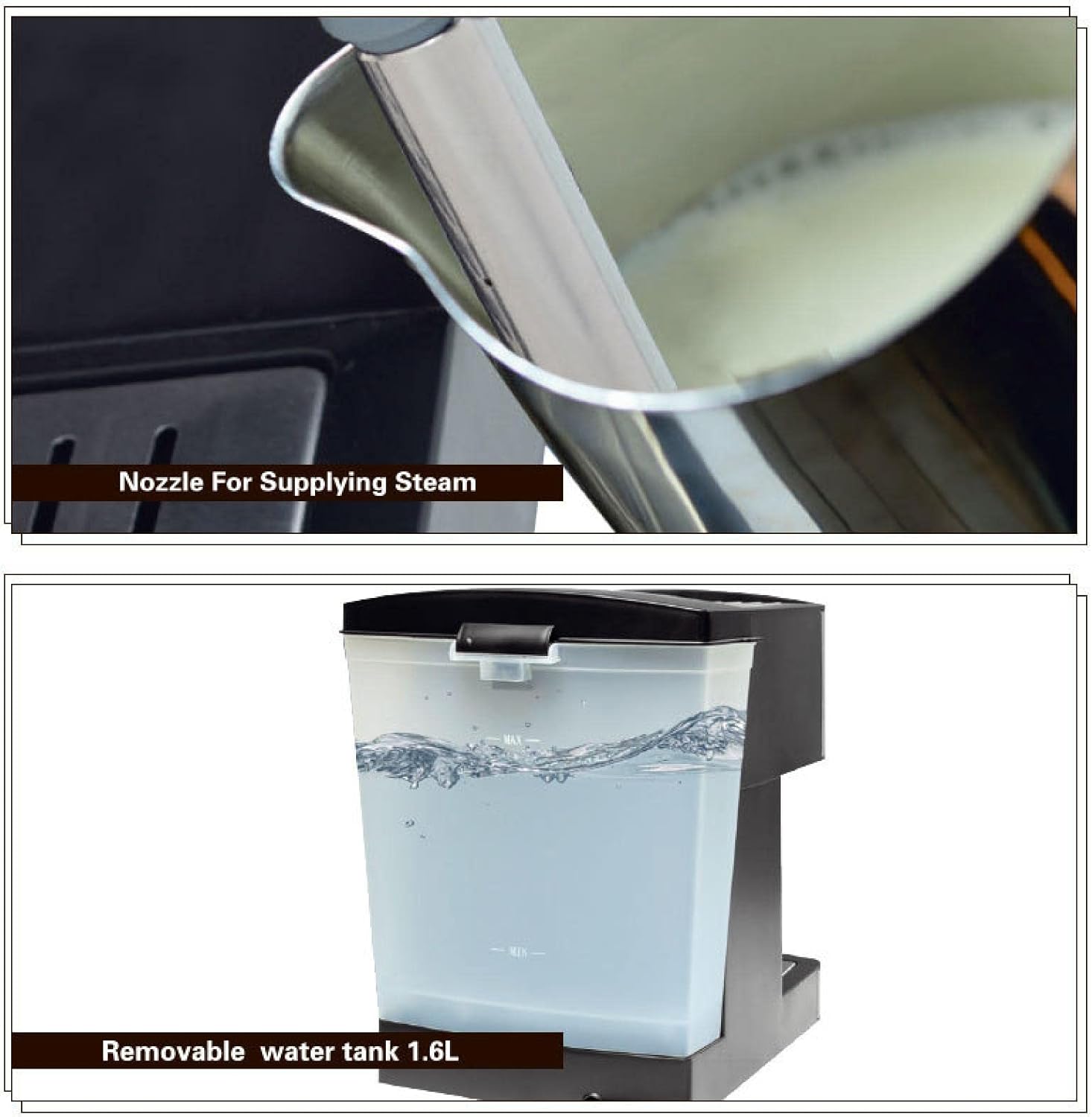 15Bar Steam Espresso Coffee Machine 1.6L | Delivery: 2 to 3 business days | Limited stocks available | Hurry before Sold Out