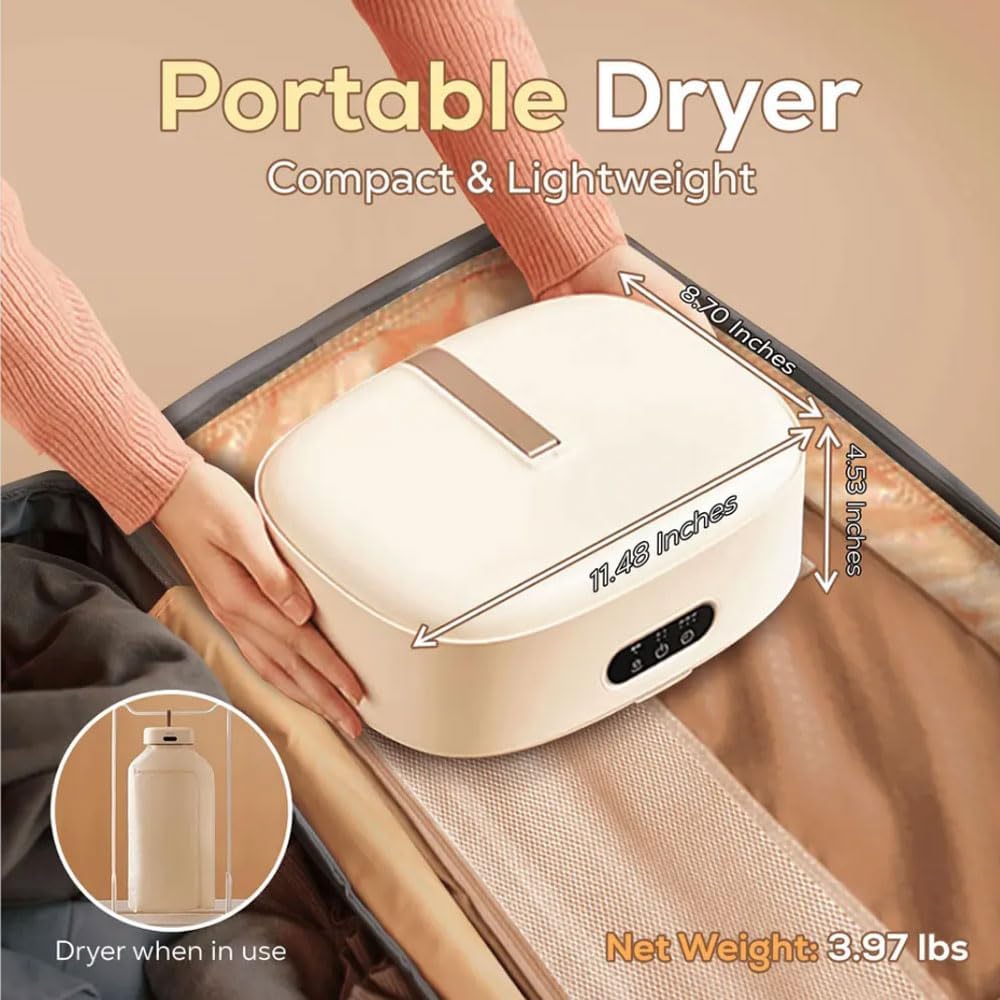 Portable Dryer, Portable Dryer Machine for Clothes Electric Clothes Drying