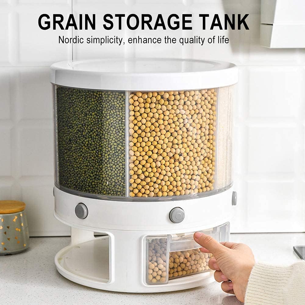 6 Grid Large Food Dispenser & Rice Container-KYAMSTORE