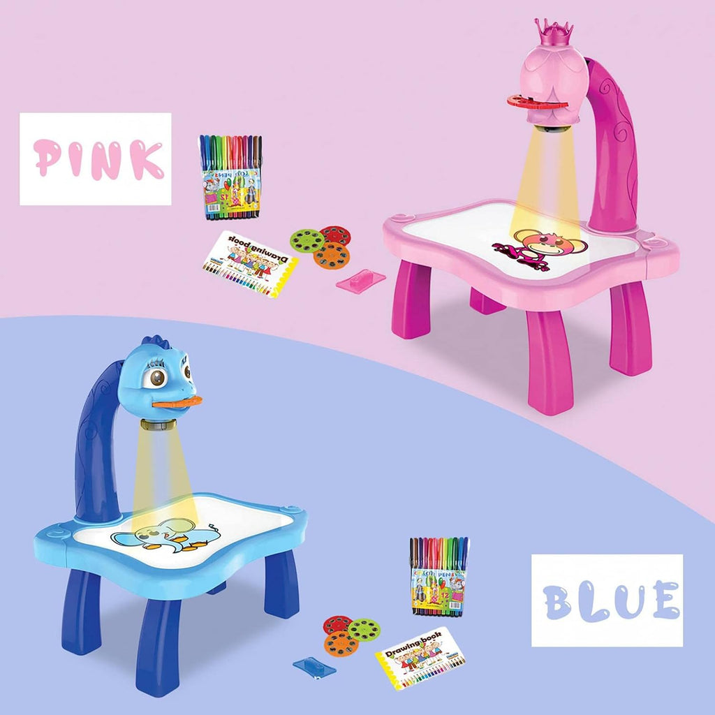 Projector Painting Toy with Light & Music | Child Smart Projector Desk