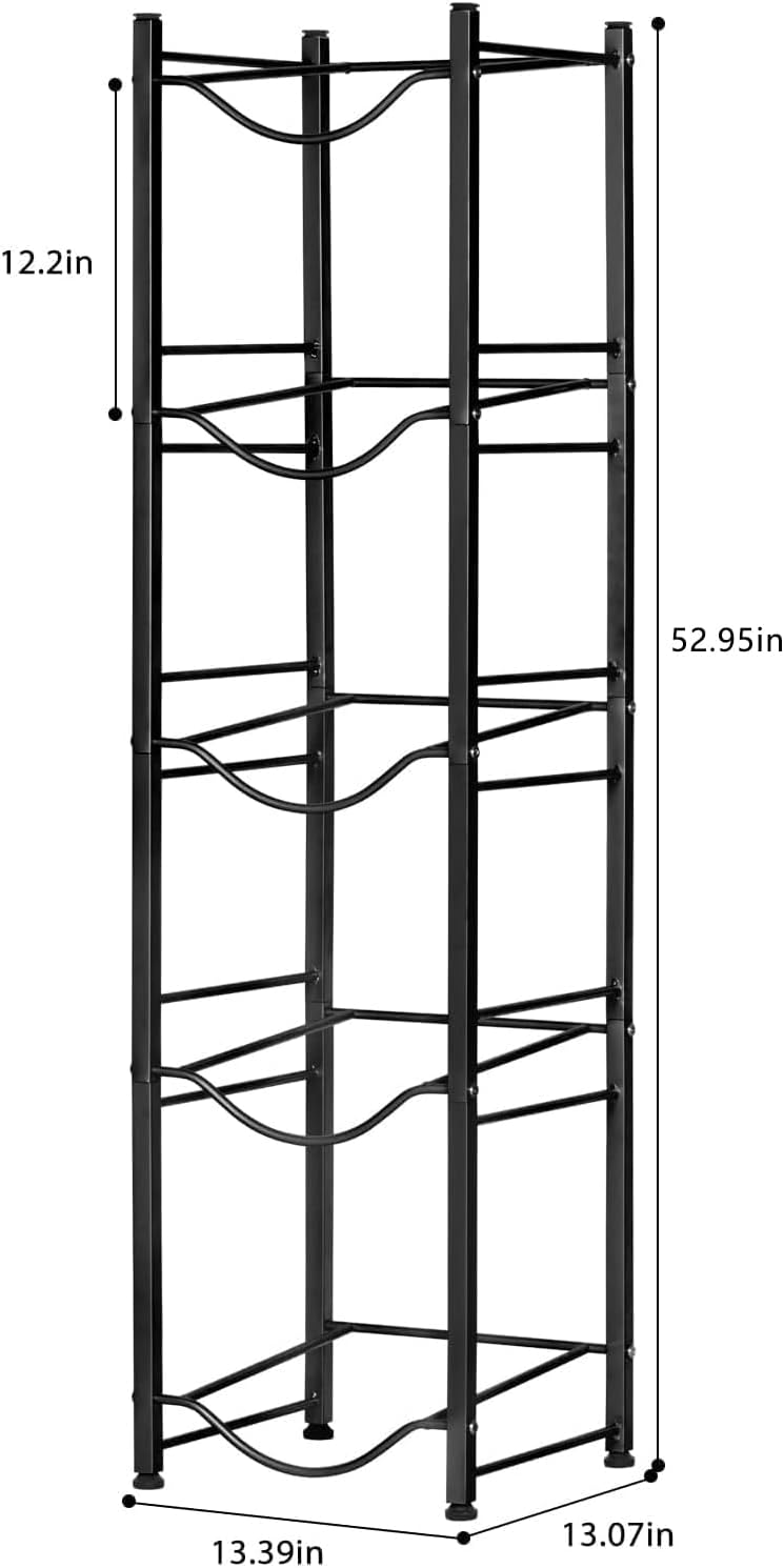 5 Gallon Water Jug Rack, 5-Tier Water Bottle Holder Storage Rack-KYAMSTORE