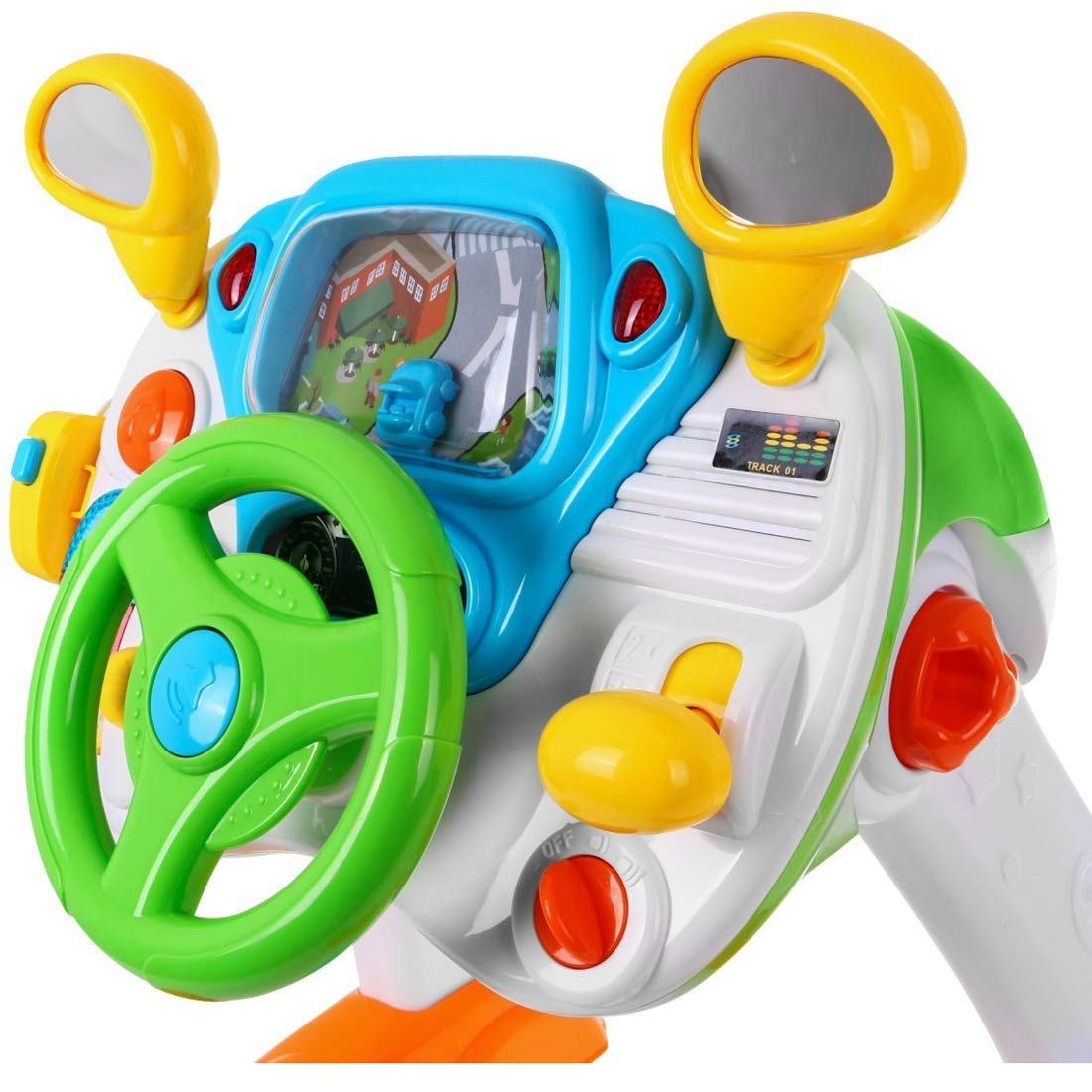 Simulation Car Drive with Steering Wheel Toys Baby Early Childhood Educational