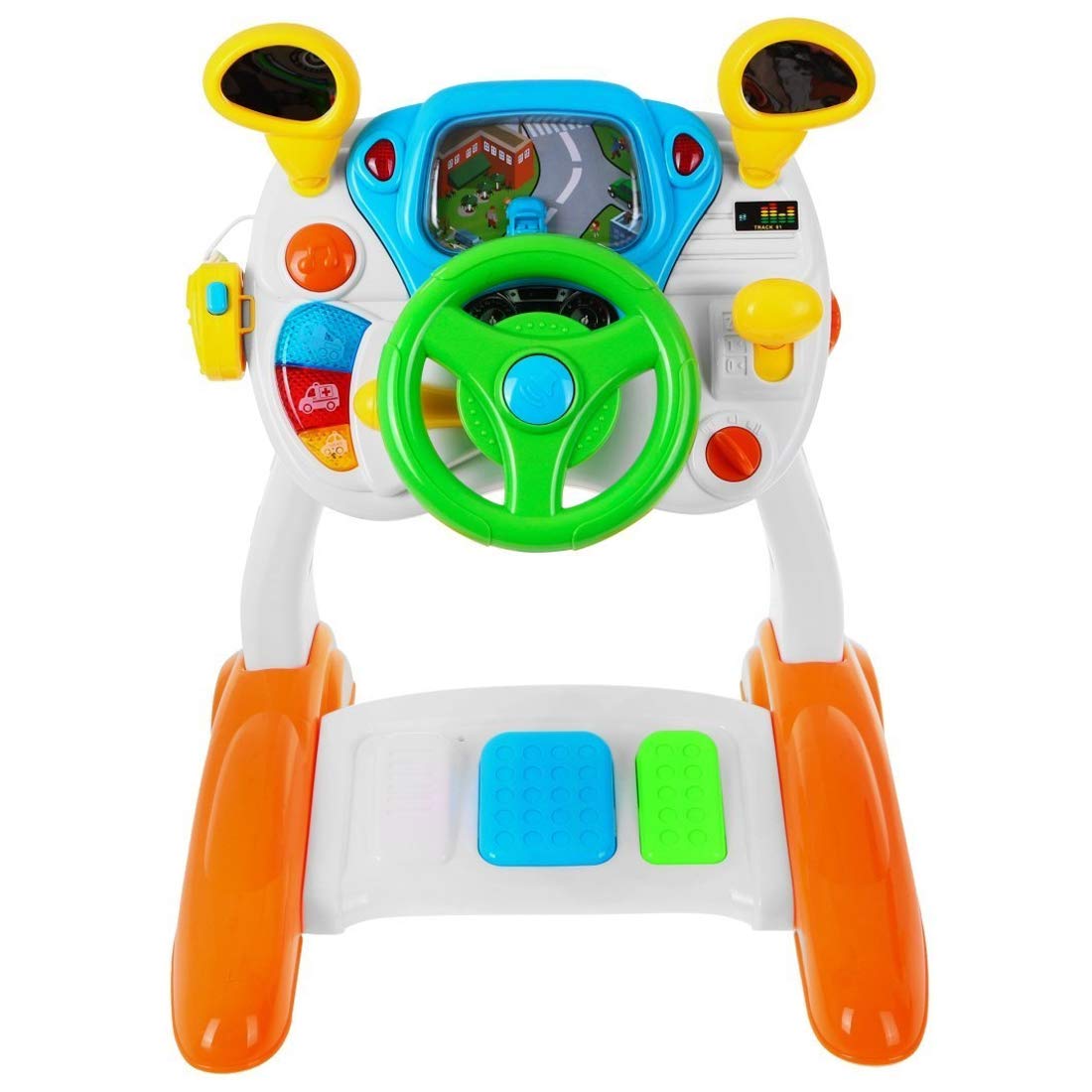 Simulation Car Drive with Steering Wheel Toys Baby Early Childhood Educational