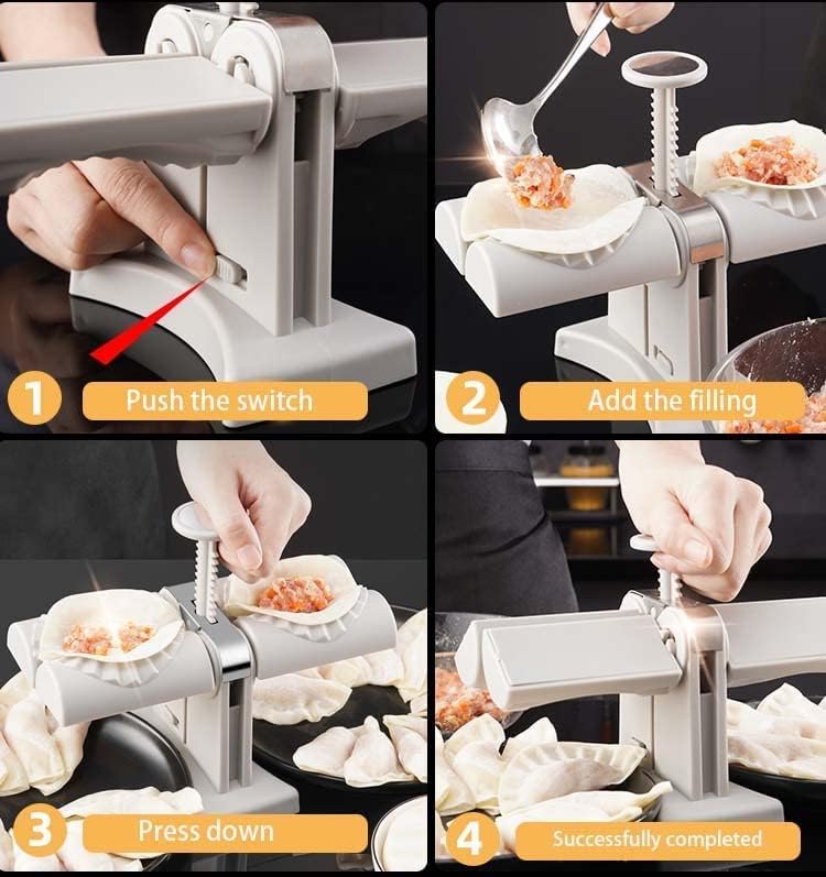 Dumpling Maker Machine, Household Double Head Automatic Dumpling Maker