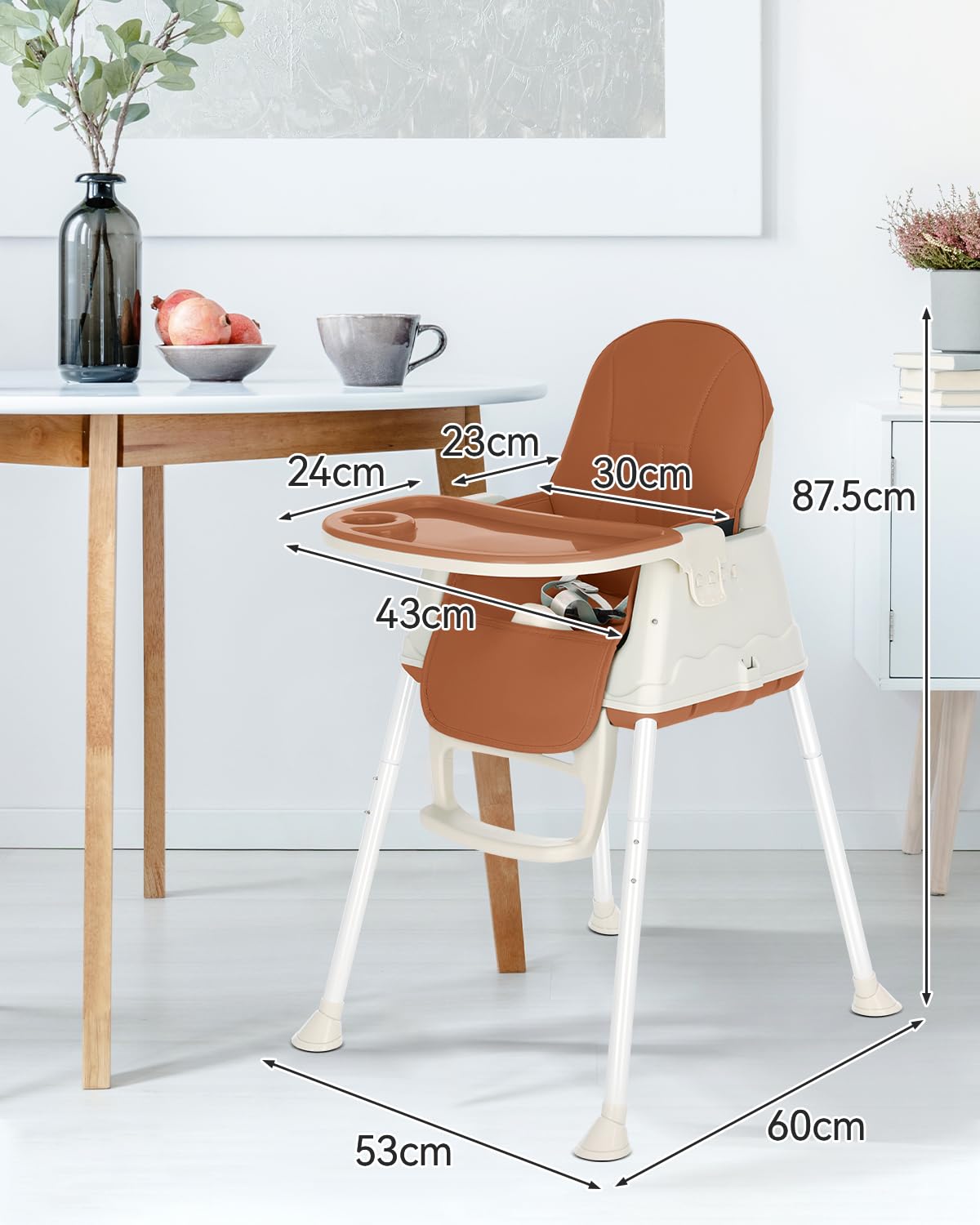 3-in-1 Children's High Chair Dining Chair | Feeding Seat with Tray