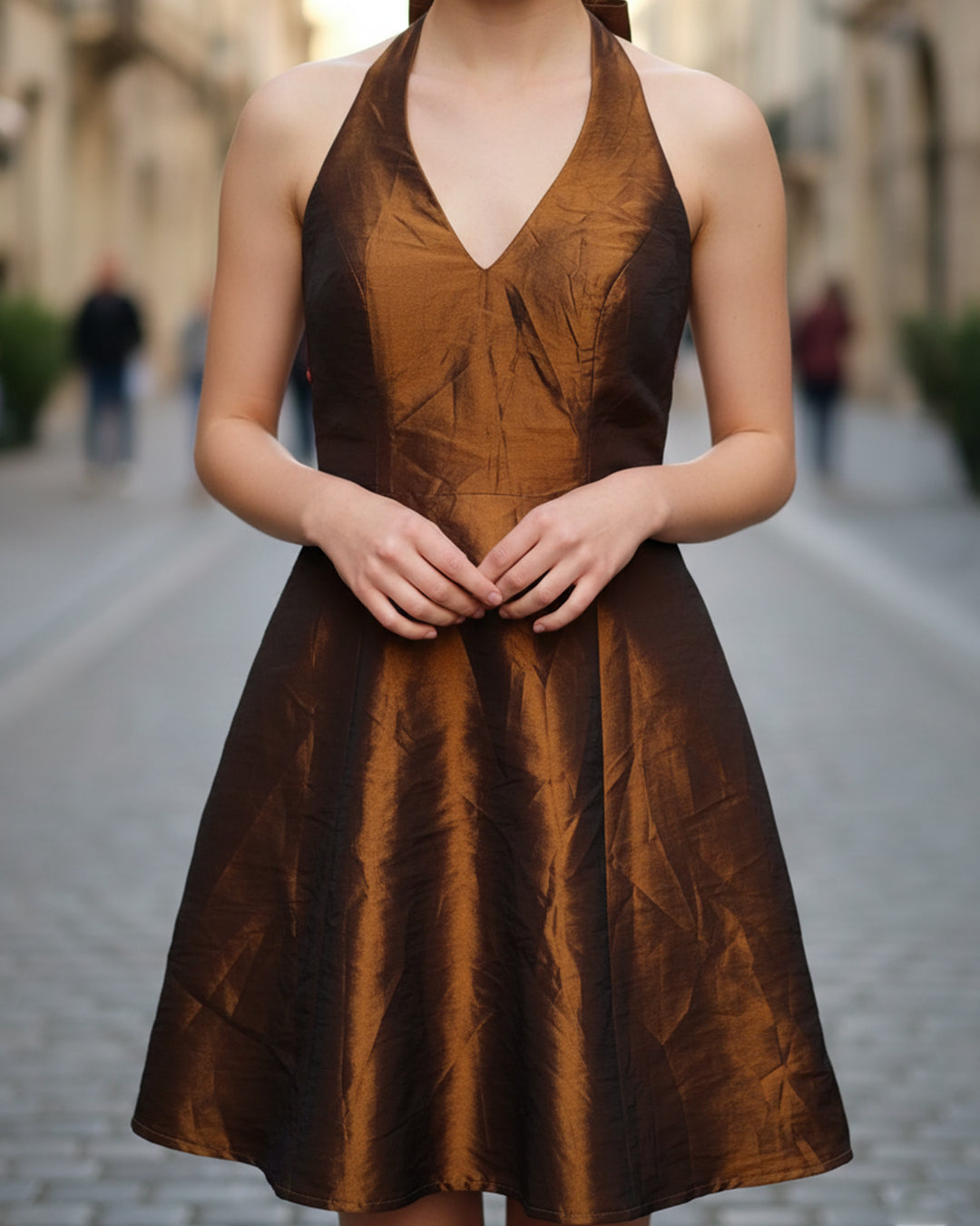 Ukay Find! Must-Have Bronze Halter Mini