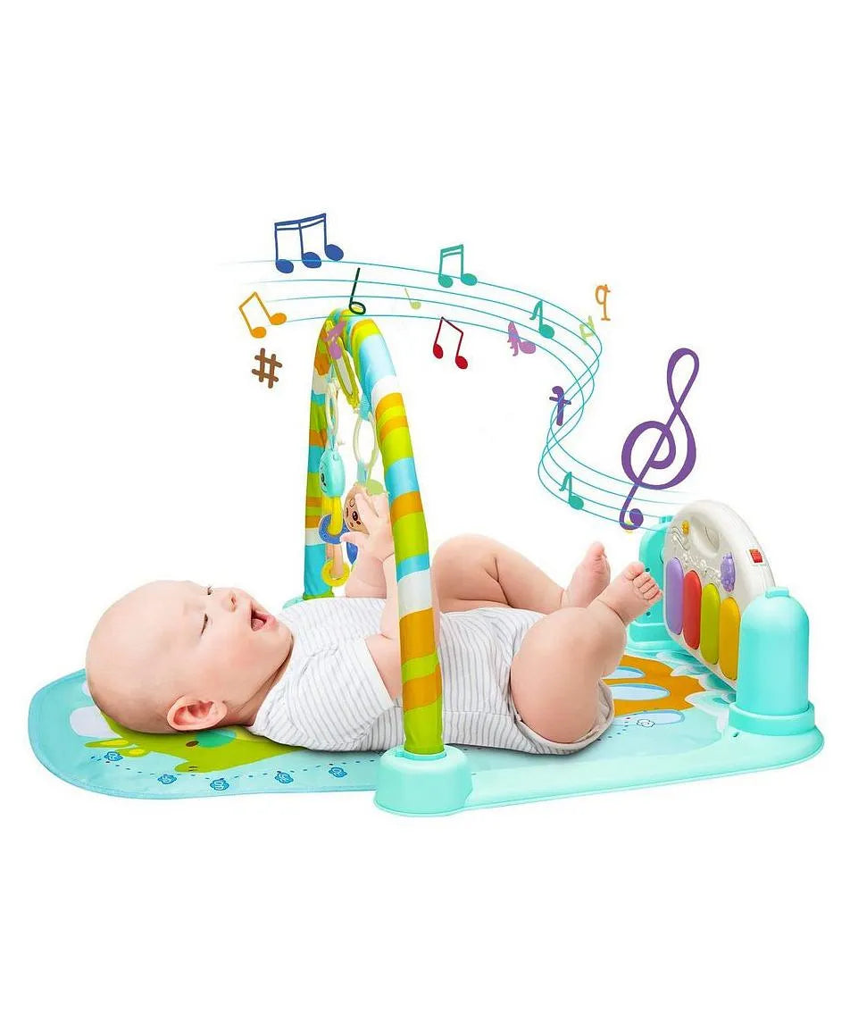 Baby Piano Play Gym with Mat, Musical & Light-Up Keys