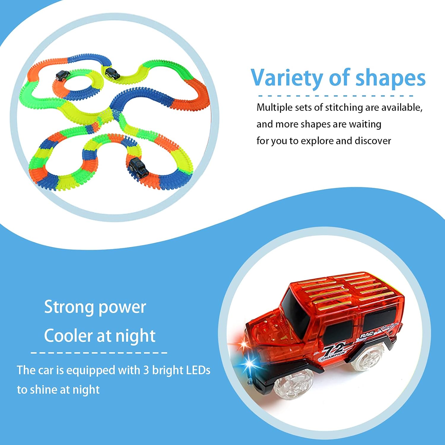 Glow Race Tracks Toy with 2 LED Light Race Cars | Limited stocks available