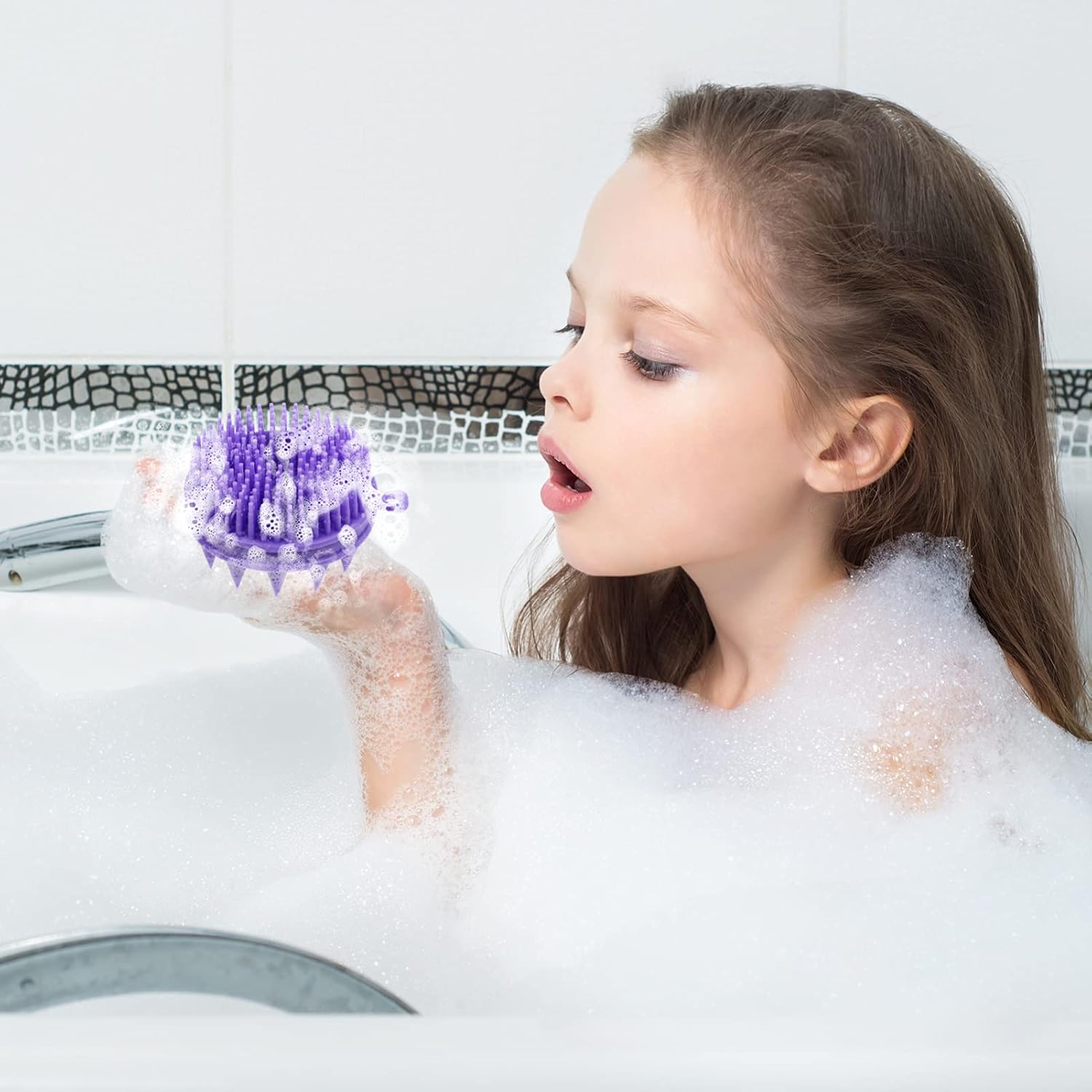 Silicone Shampoo Brush Bathing Accessory Body Brush Scrub Bath Tool