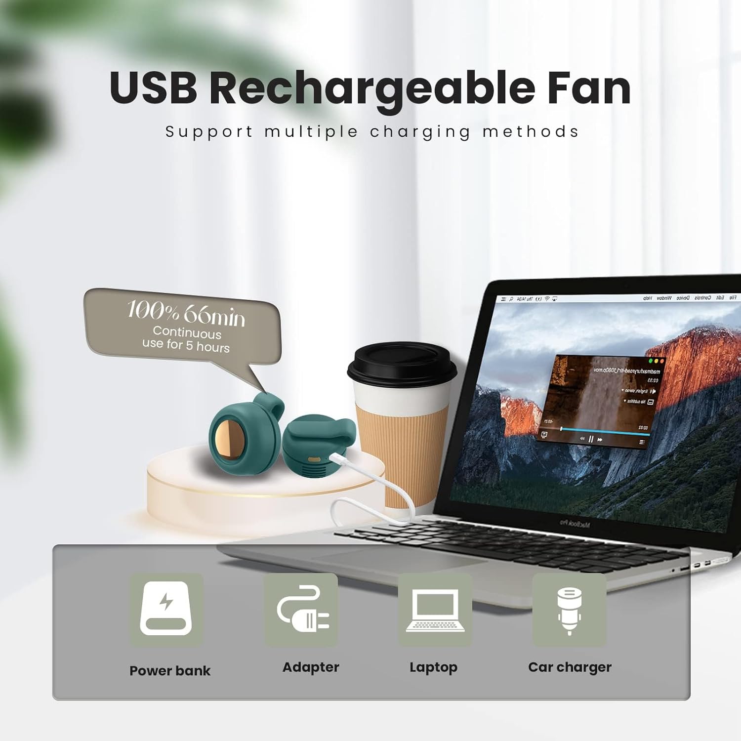 360° Rotatable Small Personal Fan that Blow Cold Air with Clip Fan 3 Speeds | Limited stocks available