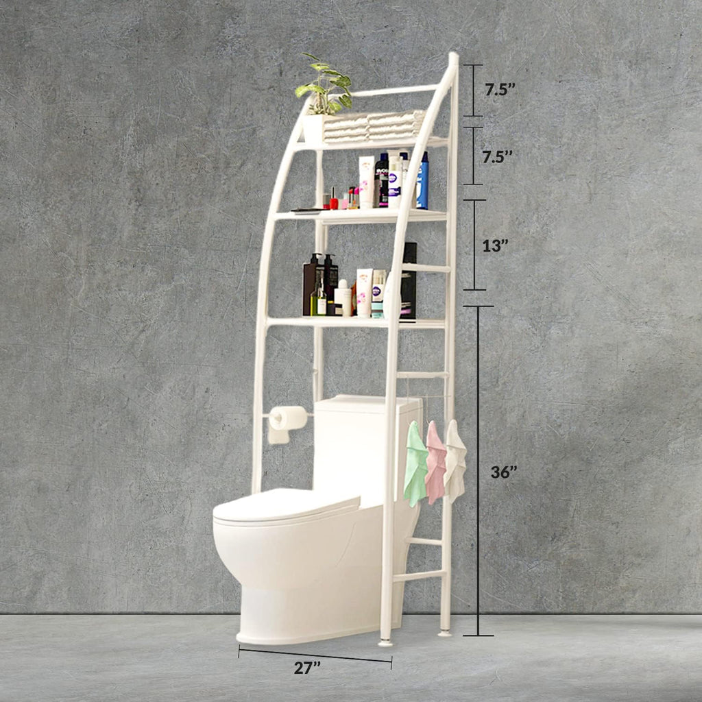 3 Tier Over The Toilet Storage Rack Rust-Free & Sturdy Metal Toilet Rack