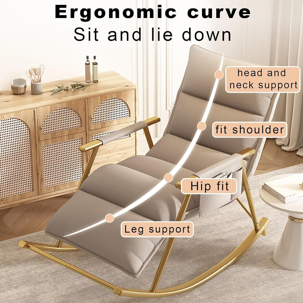 Reading Chair For Adults | Modern Comfortable Upholstered Swing Chair