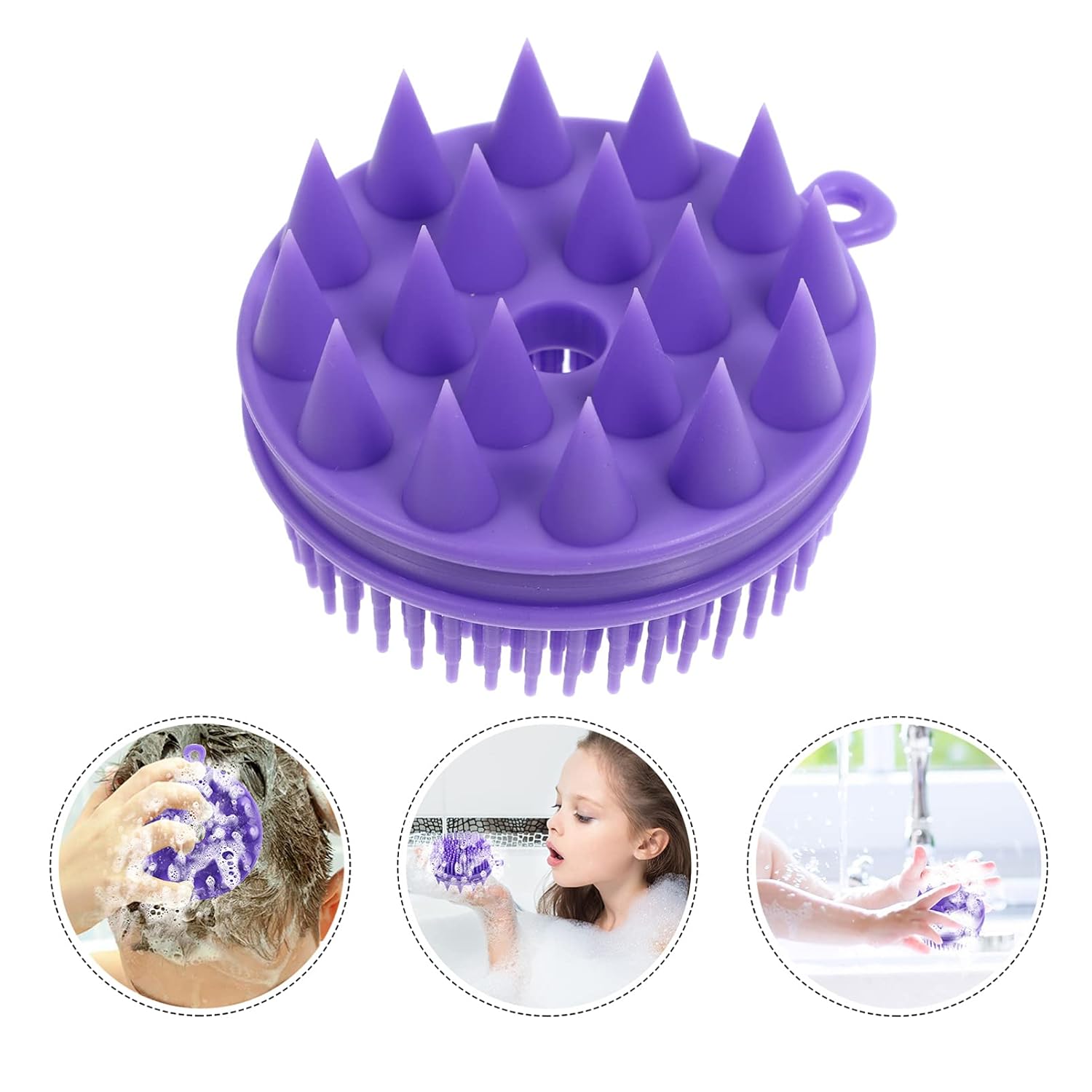 Silicone Shampoo Brush Bathing Accessory Body Brush Scrub Bath Tool