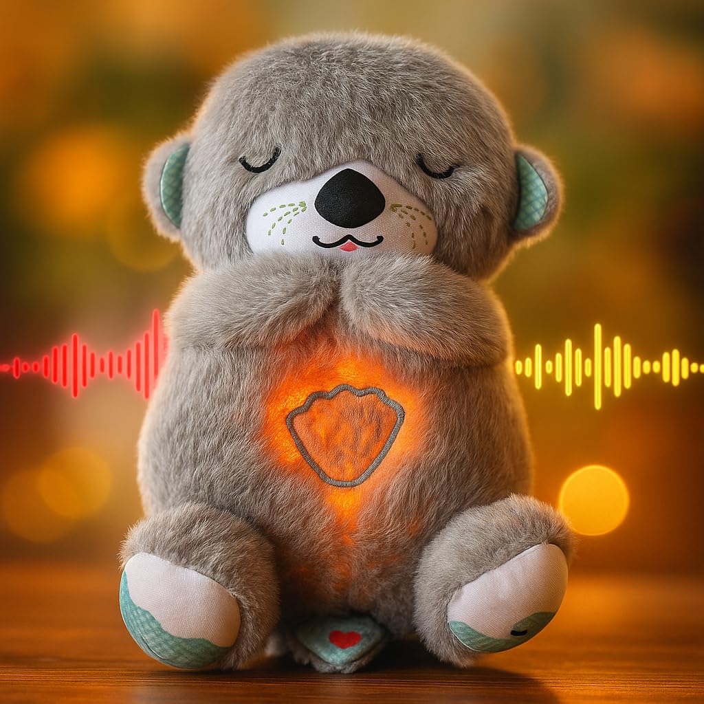 Breathing Otter Plush Baby Toy with Light Music (Free Delivery)