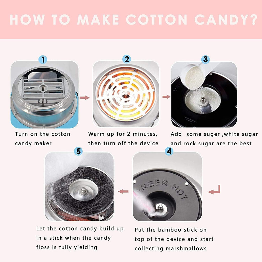 Cotton Candy Maker Machine Electric Sugar Floss Homemade