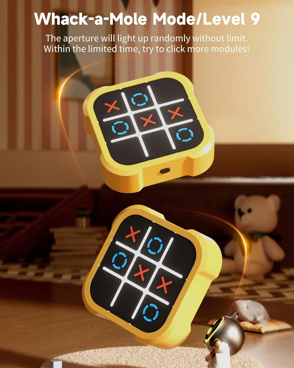 Tic Tac Toe Toy Board Games Tic Tac 4-in-1 Puzzle Game Console