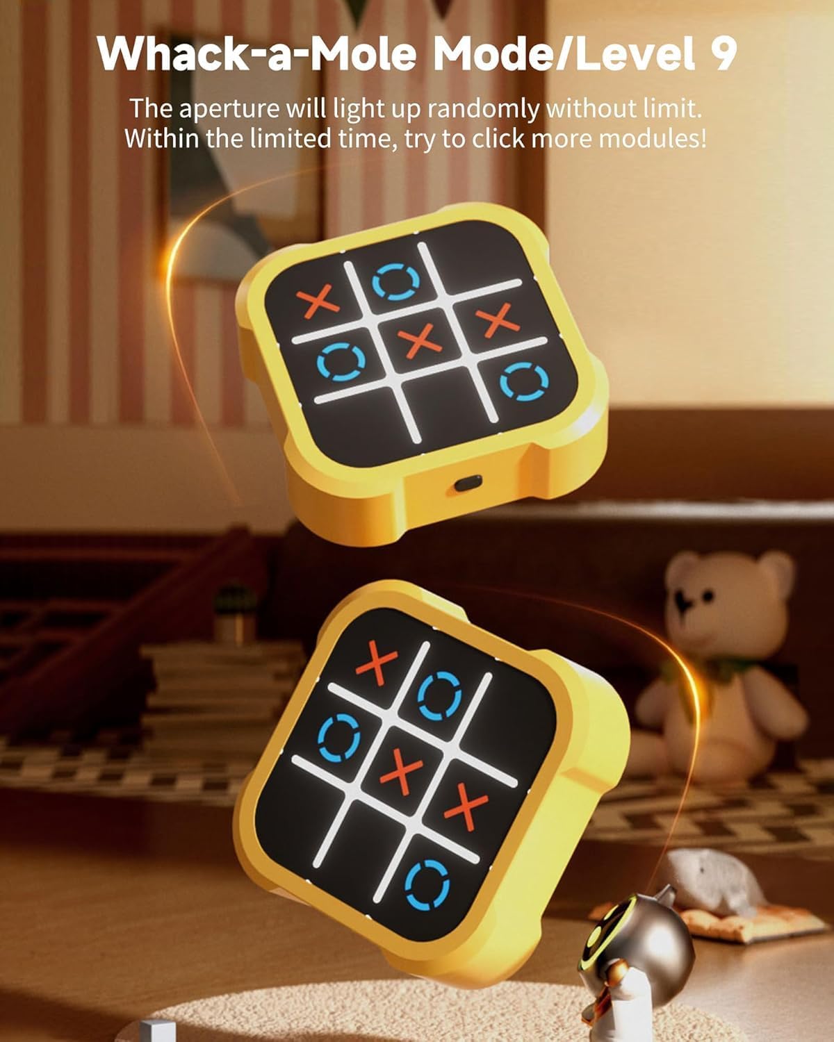 Tic Tac Toe Toy Board Games Tic Tac 4-in-1 Puzzle Game Console
