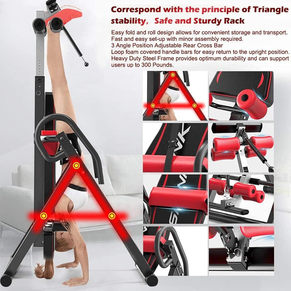 Heavy Duty Gravity Handstand Machine Foldable Back Neck Pain Exercise Therapy | Limited stocks available