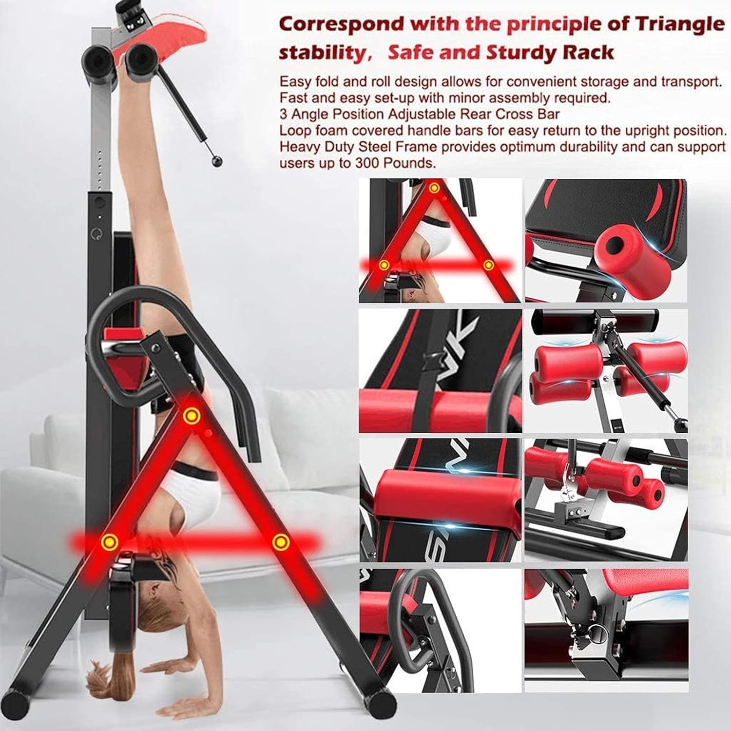 Heavy Duty Gravity Handstand Machine Foldable Back Neck Pain Exercise Therapy | Limited stocks available