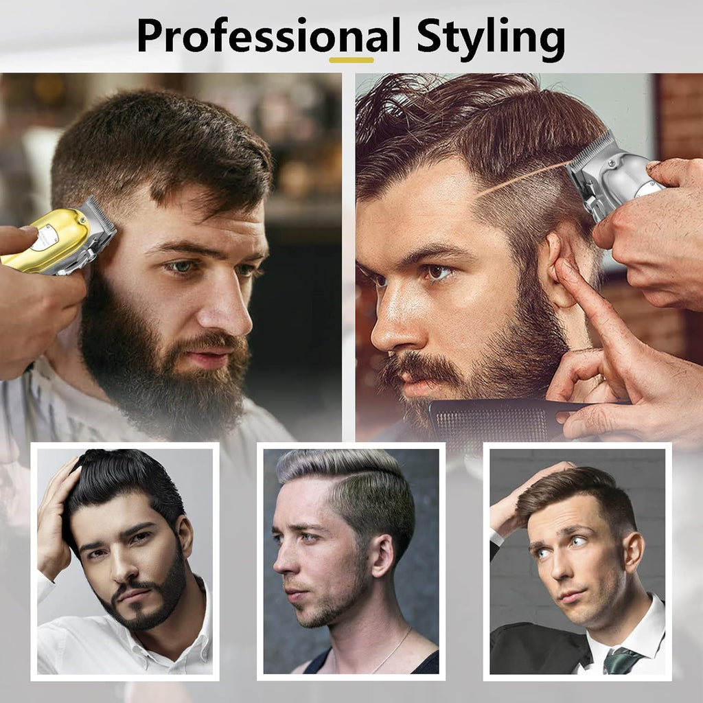 Professional Hair Clipper | Zero-Distance T-Blade | Adjustable Taper | LCD Display-KYAMSTORE