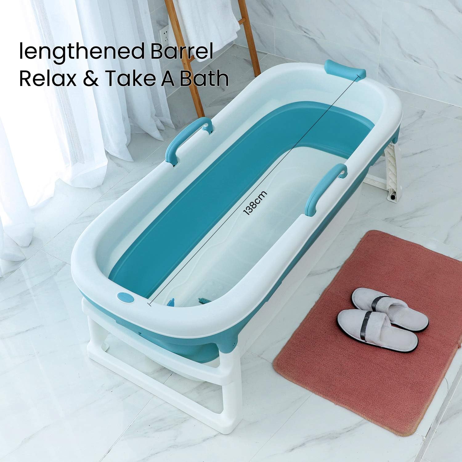 Portable Bathtub For Adults, Foldable Children Tub Household Bath Basin