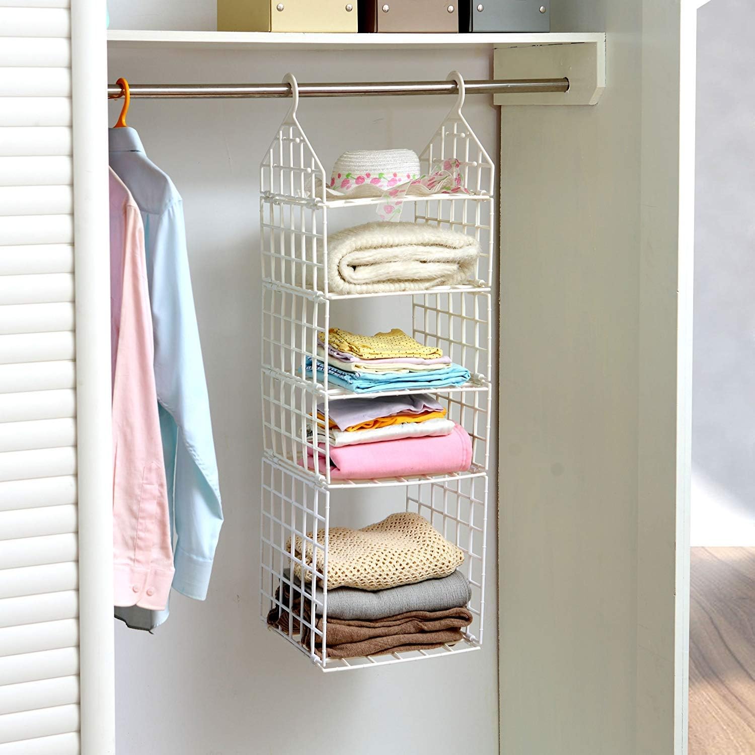5 Layer Plastic Folding Clothes Storage Racks