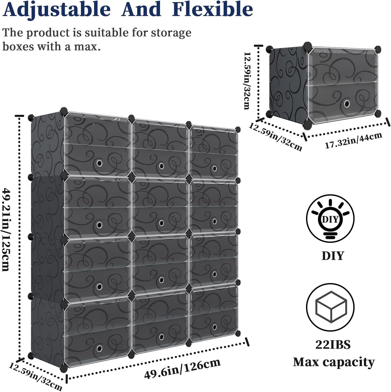 Portable Shoe Rack Organizer 48 Pair Tower Shelf Shoe Storage Cabinet