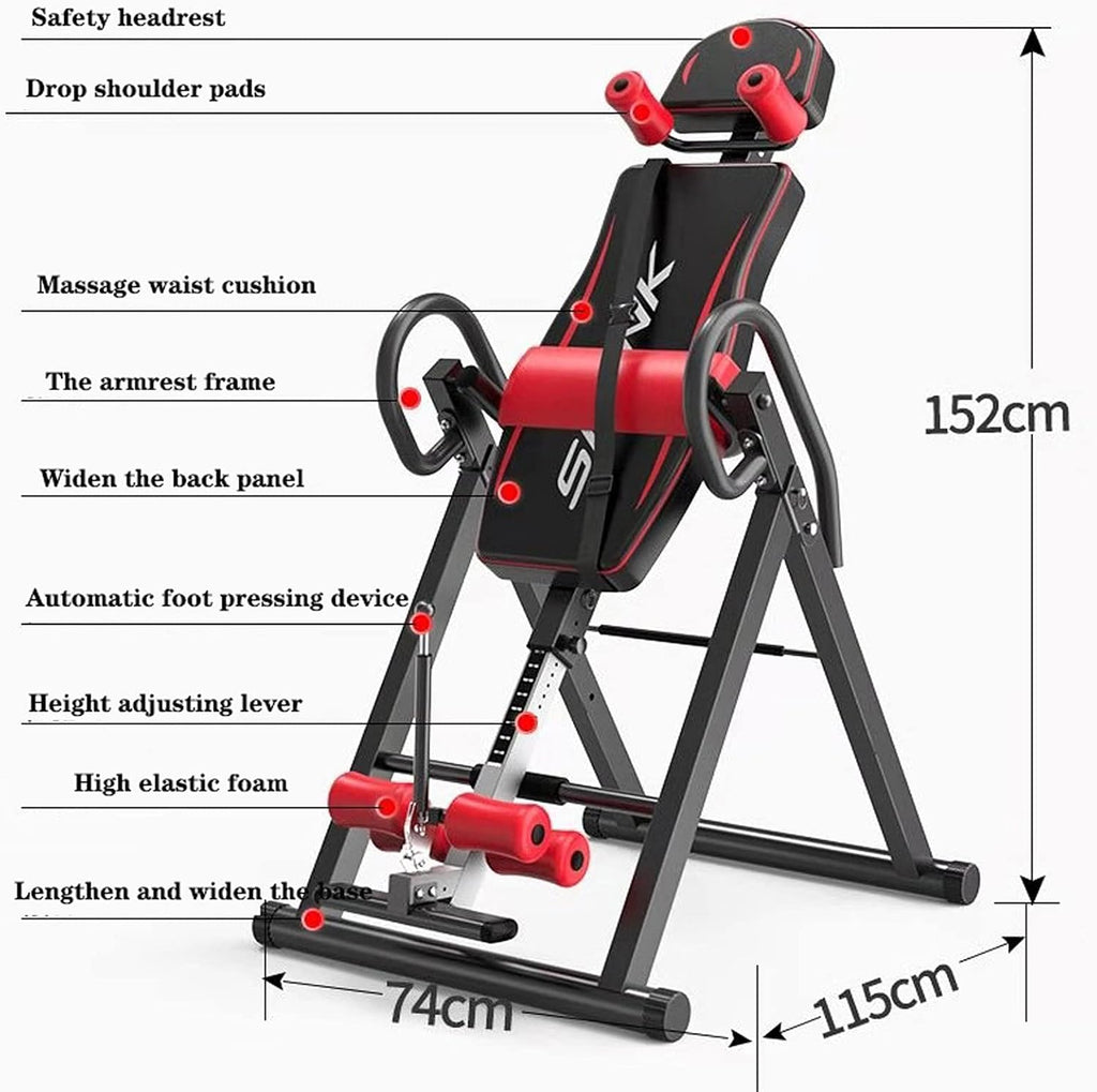 Heavy Duty Gravity Handstand Machine Foldable Back Neck Pain Exercise Therapy | Limited stocks available