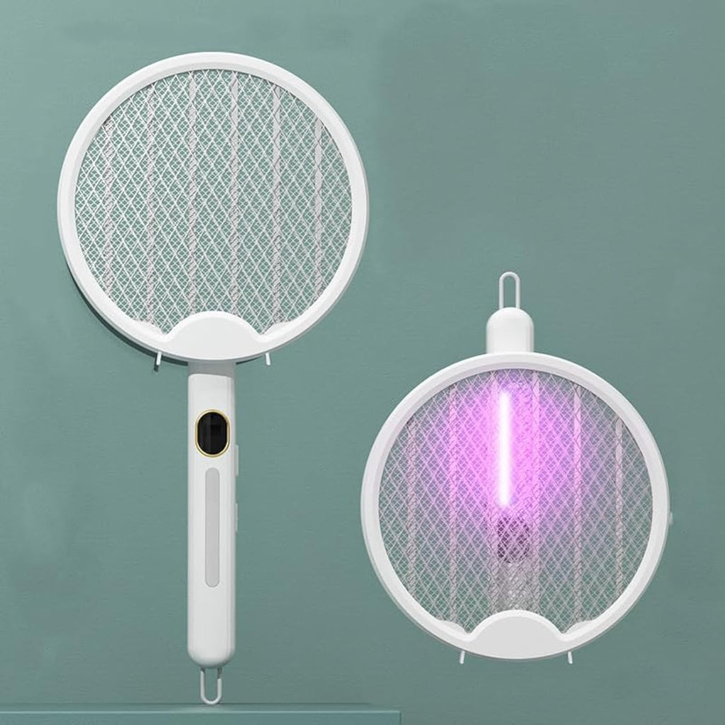 2 in 1 Fly Swatter Electric Rechargeable Mosquito Killer Lamp