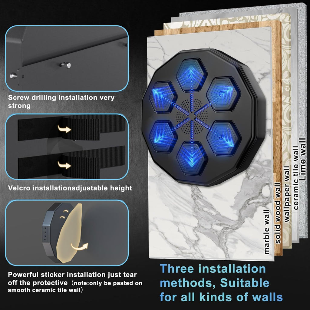 Smart Bluetooth Music Boxing Machine with 14oz Gloves