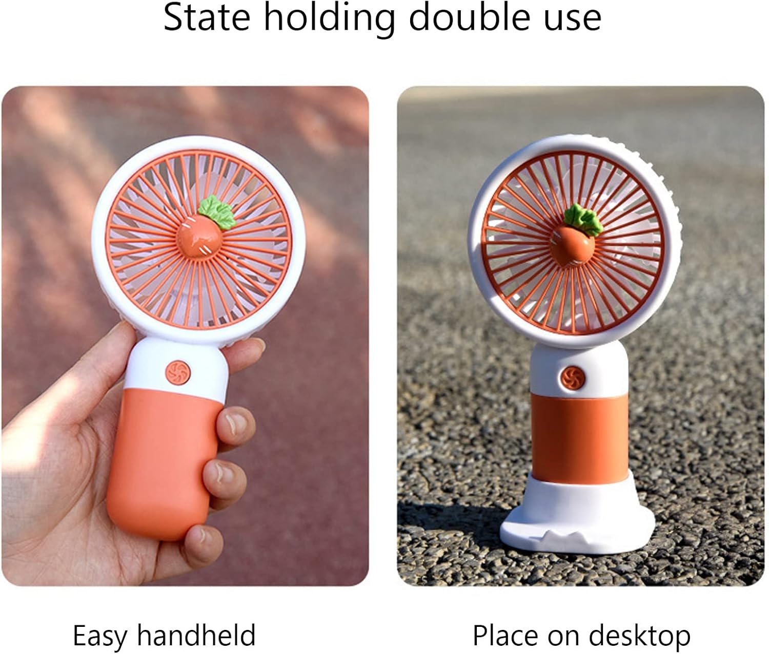 Pocket Fan, Rechargeable Fan with Handle with Base | Limited stocks available