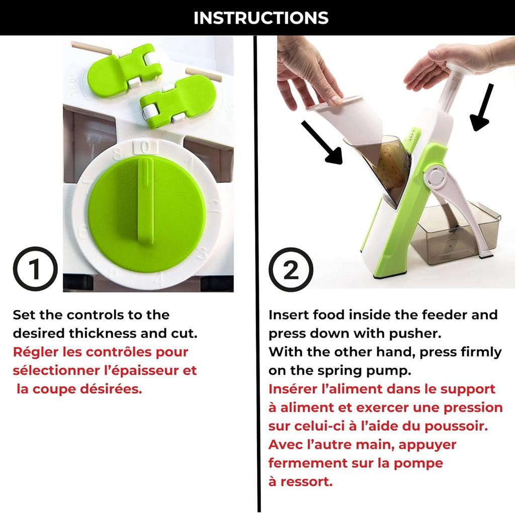 Pump'N'Slice Chopper, Mandoline slicer, Vegetable slicer and cutter, Food chopper