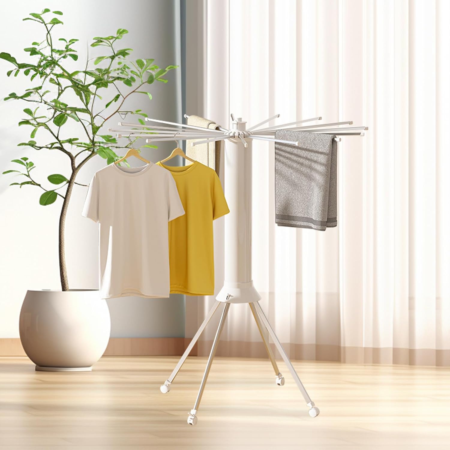 Tripod Clothes Drying Rack | Heavy Duty Folding Indoor Portable Rack