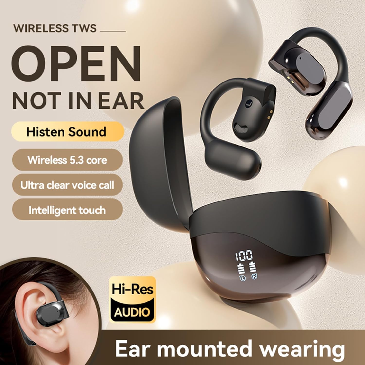 Translation Earbuds, Real-Time 3-in-1 Language Translator Device
