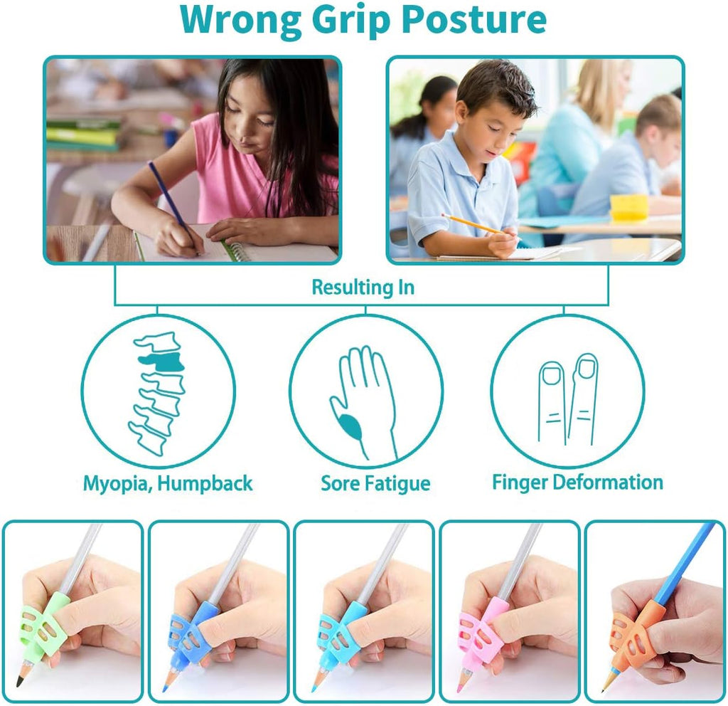 Pencil Grips - Children Pencil Holder Writing Aid Grip Trainer | Delivery: 2 to 3 business days | Limited stocks available